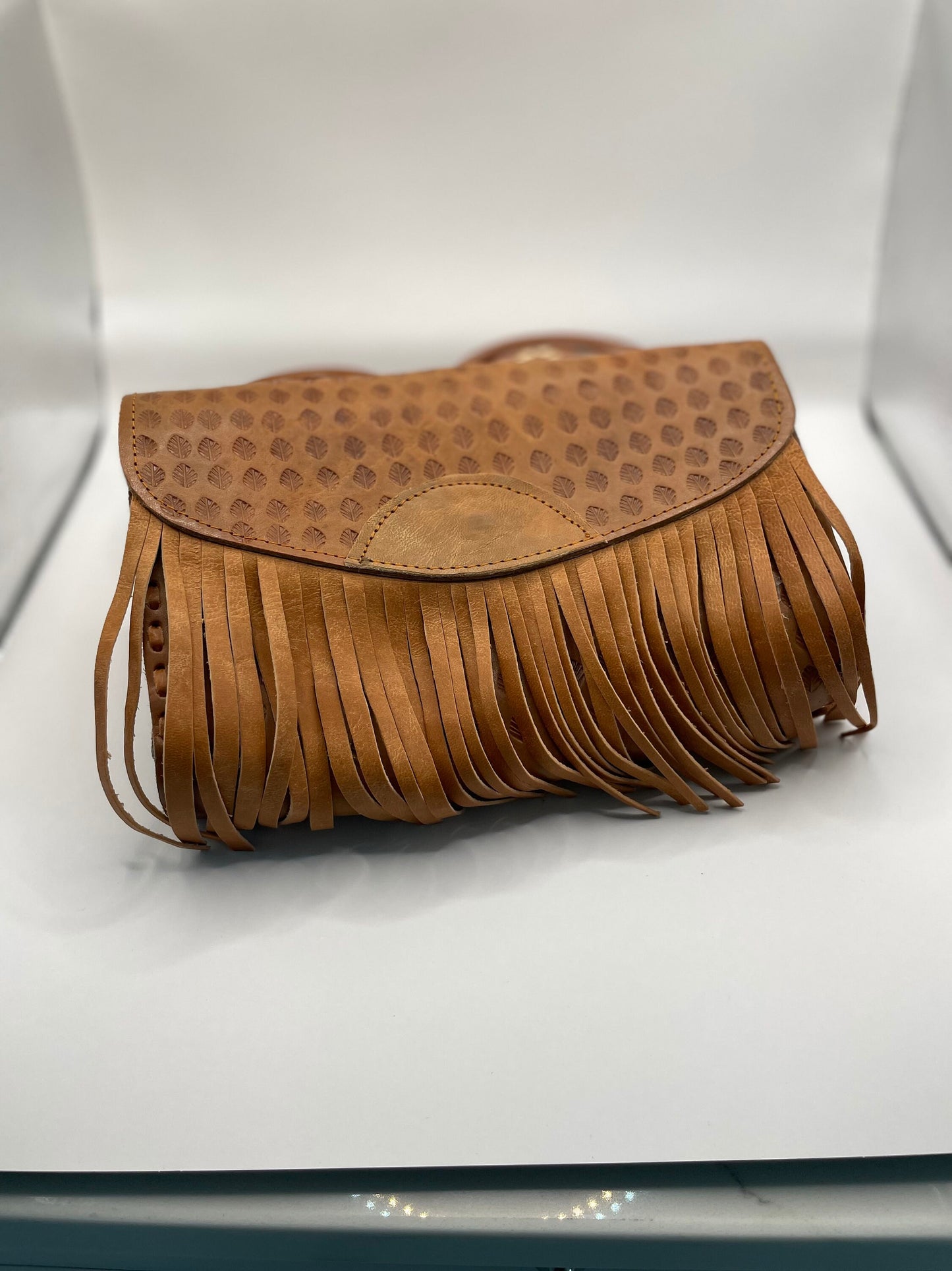Genuine Mexican Leather Purse with Fringe