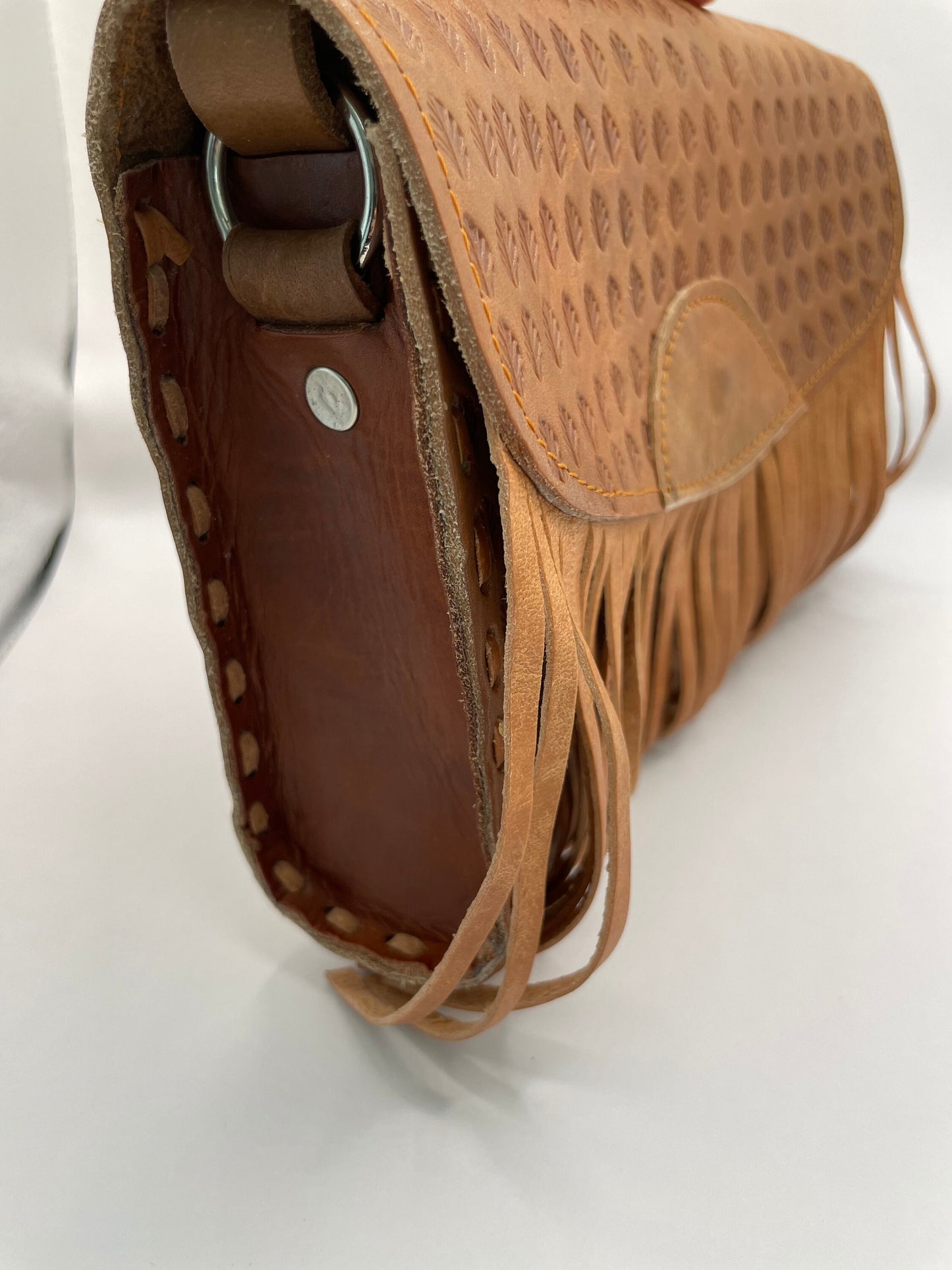Genuine Mexican Leather Purse with Fringe