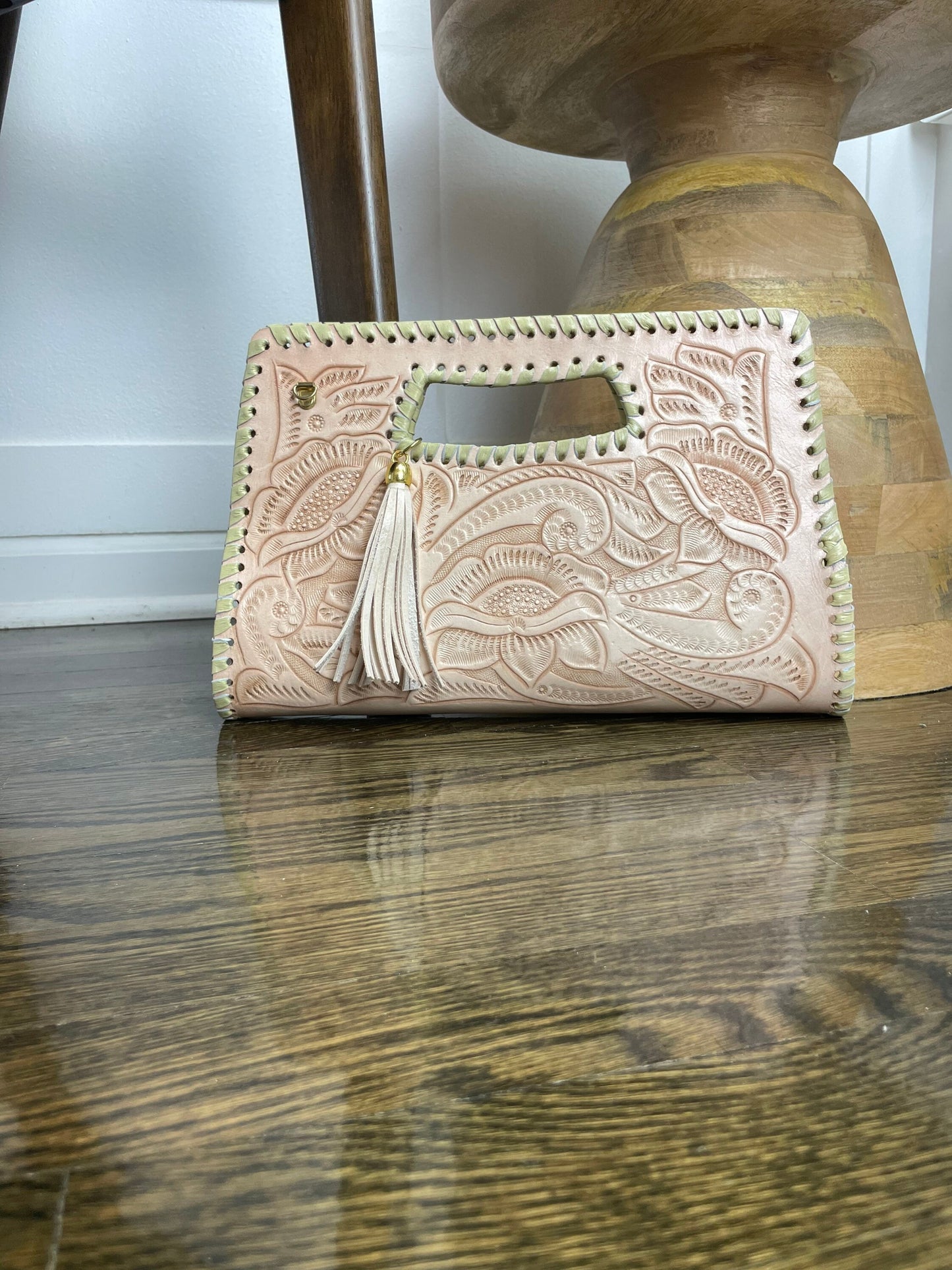 Mila Leather Oversized Clutch