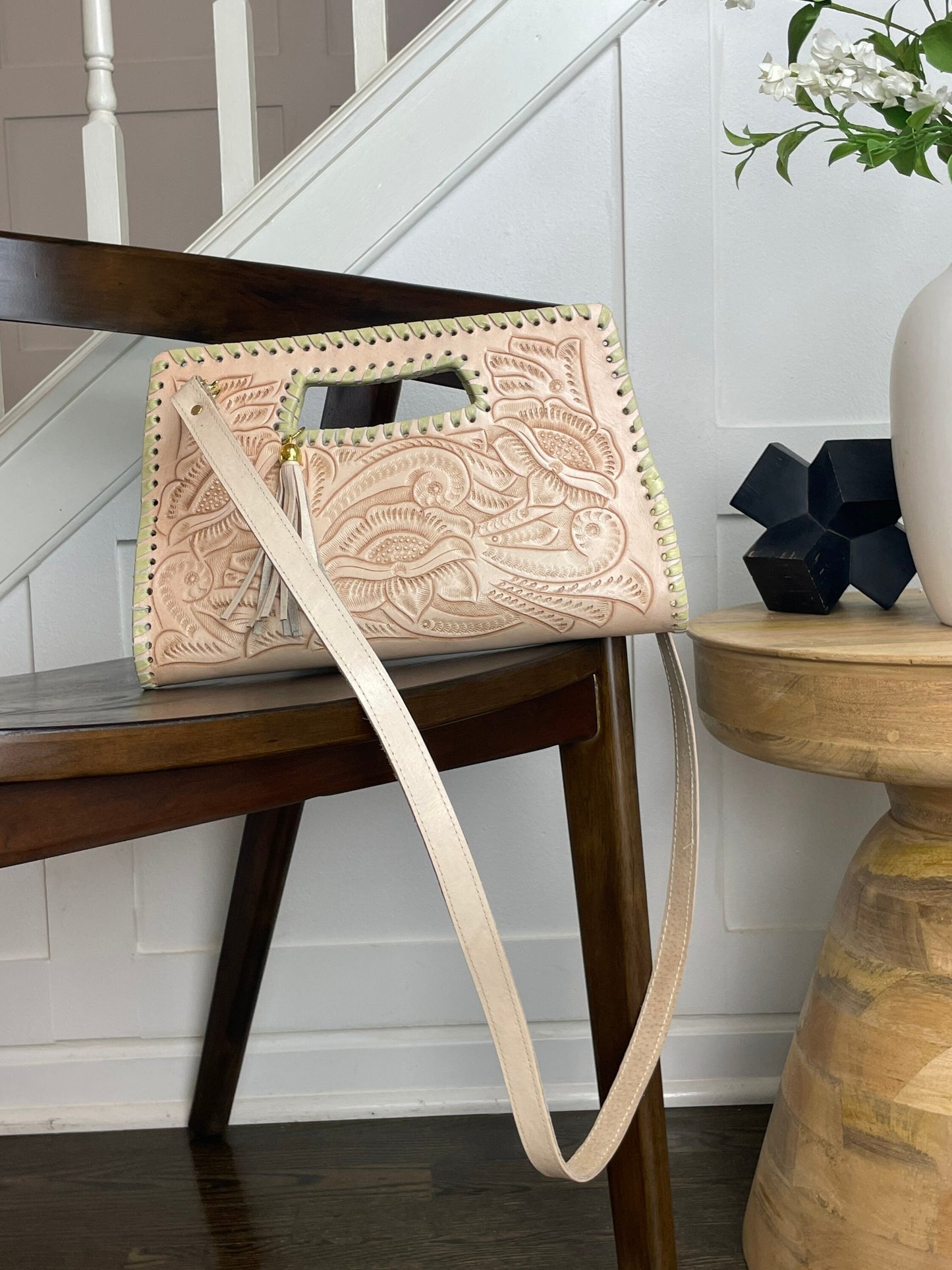 Mila Leather Oversized Clutch