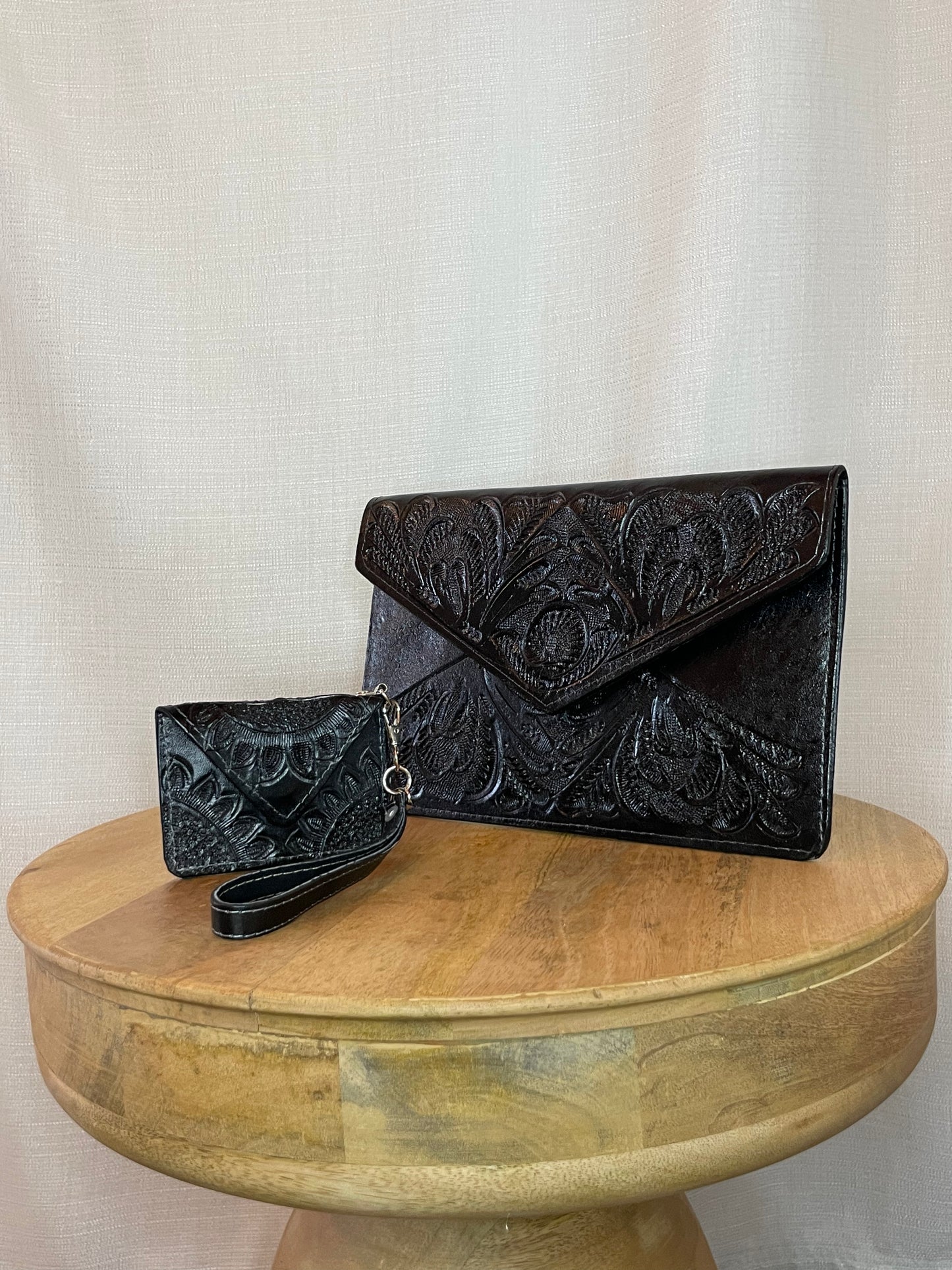 Dahlia Leather Clutch