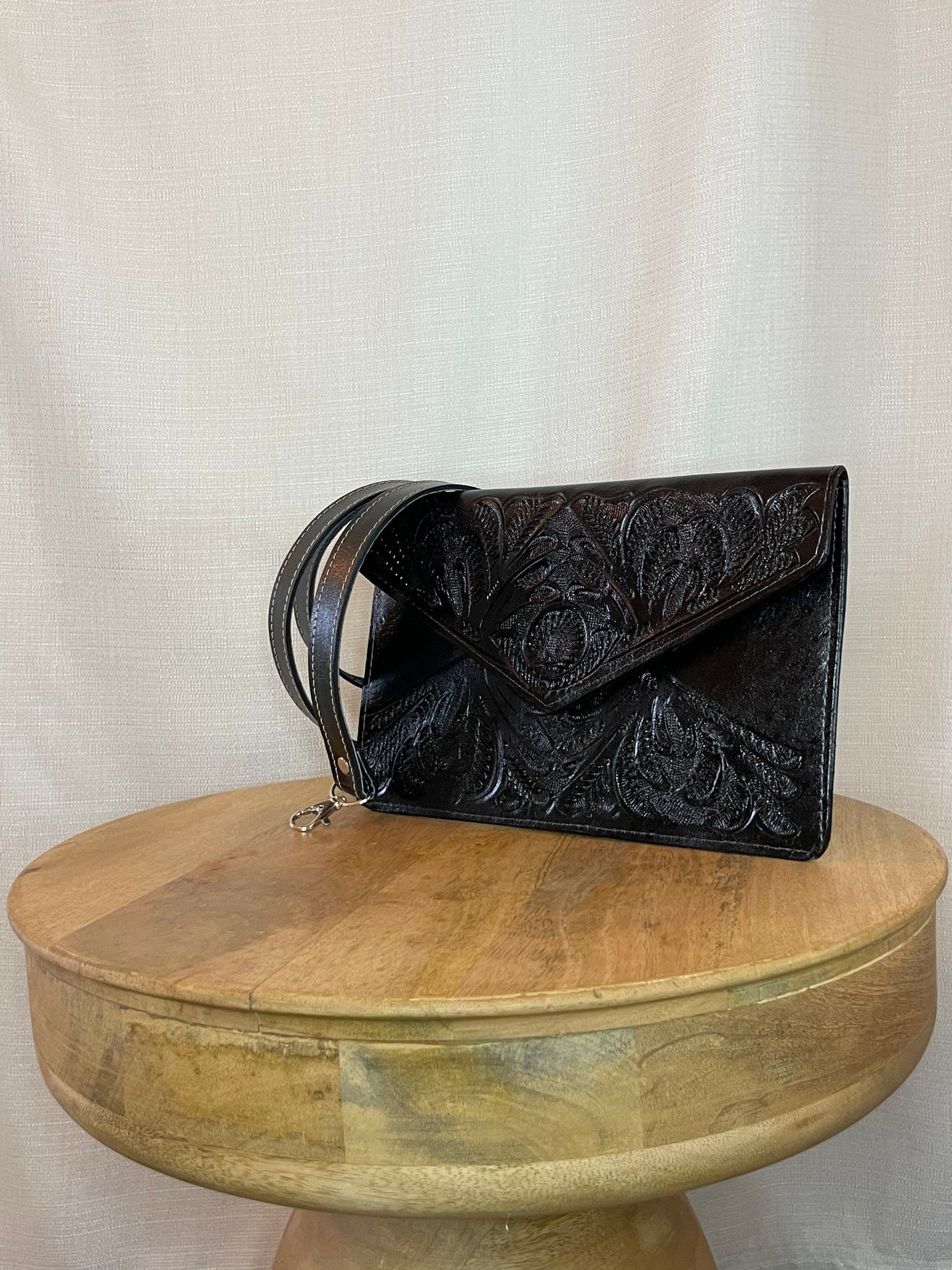 Dahlia Leather Clutch
