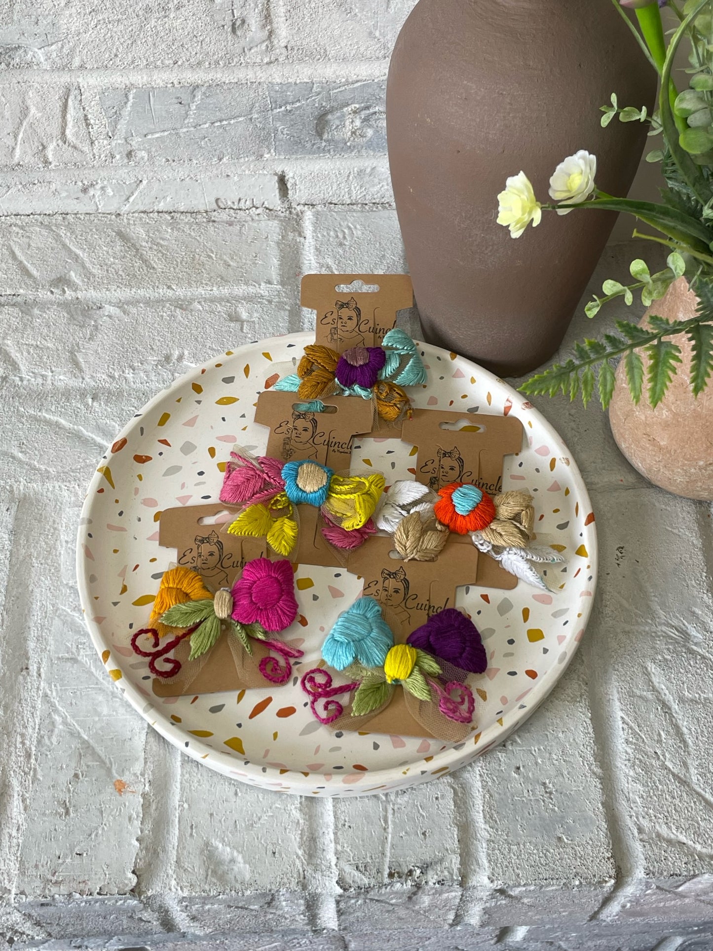 Xochitl Embroidered Hair Bows