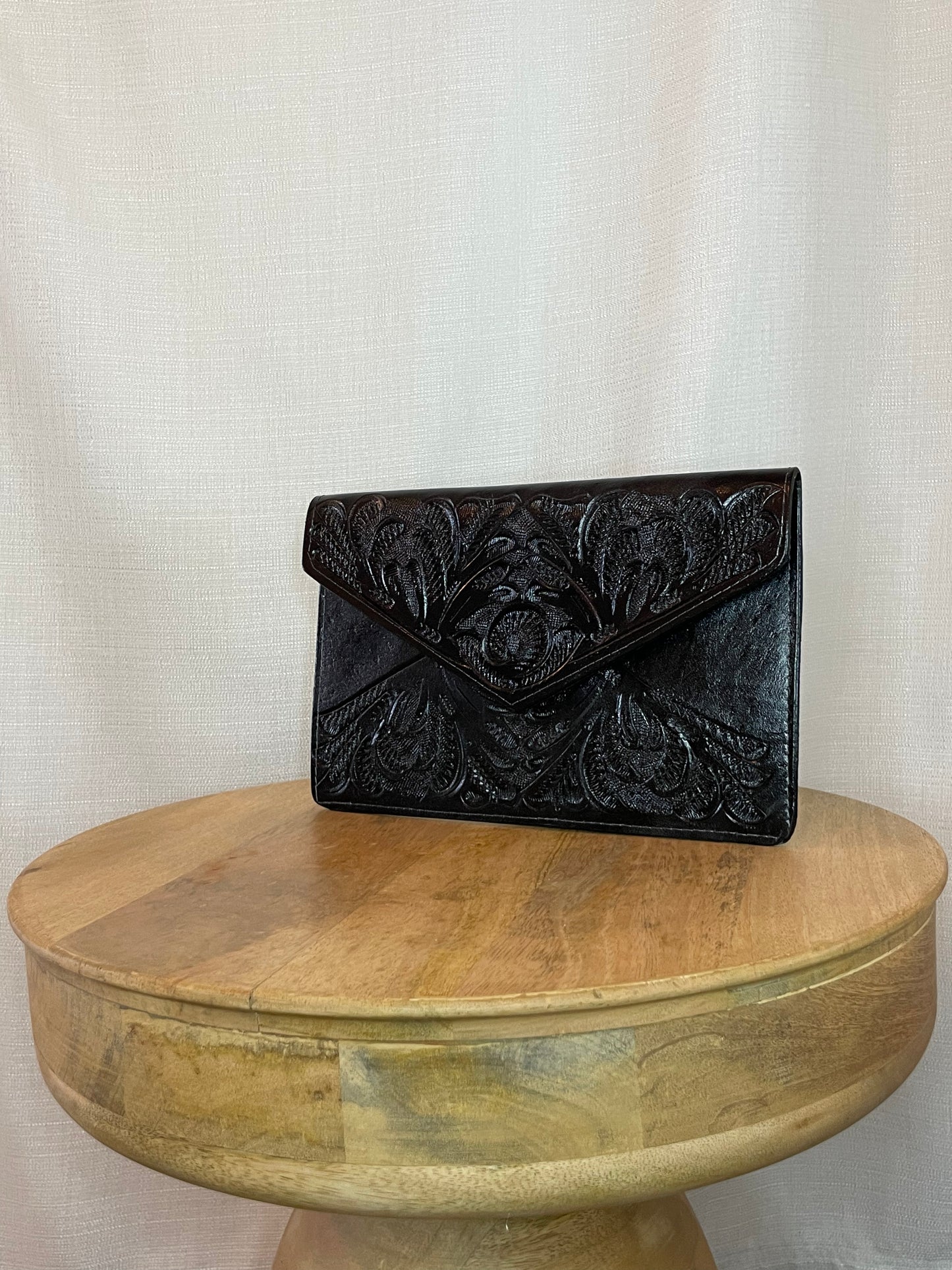 Dahlia Leather Clutch