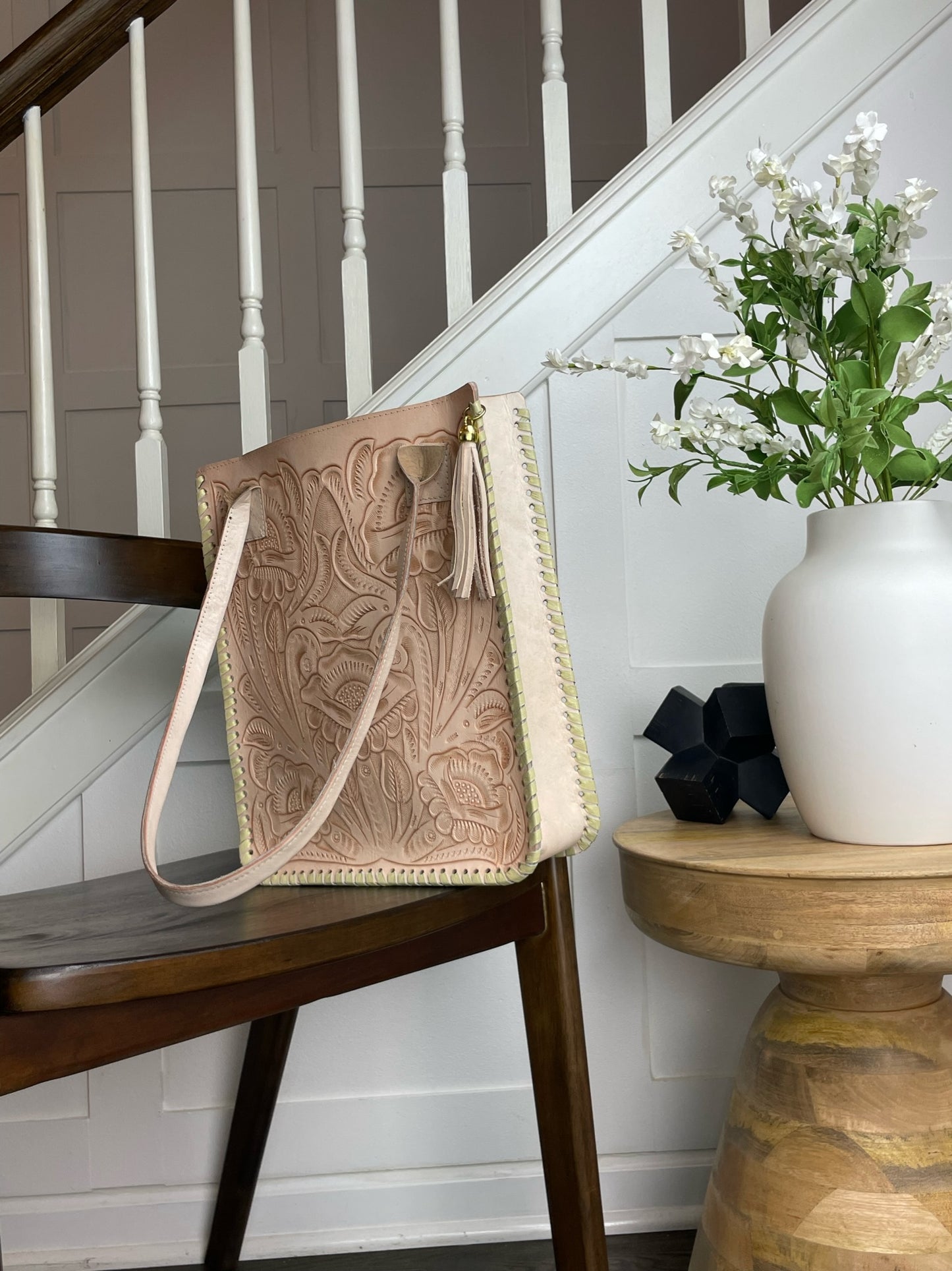 Mina Leather Tote Bag