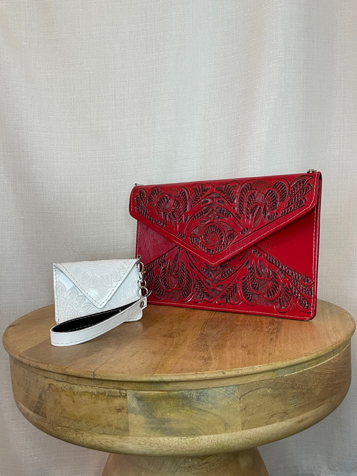 Dahlia Leather Clutch