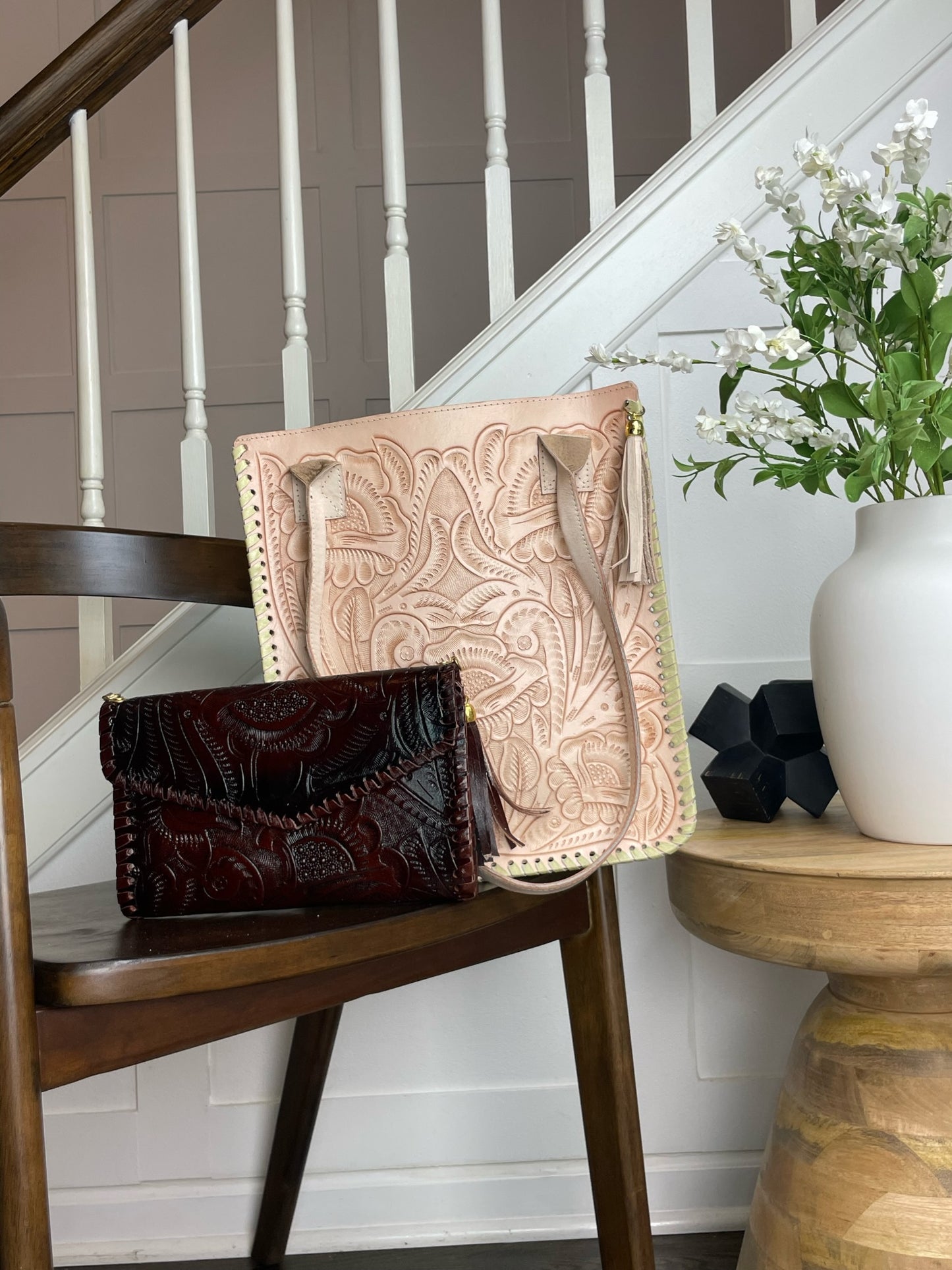 Mina Leather Tote Bag