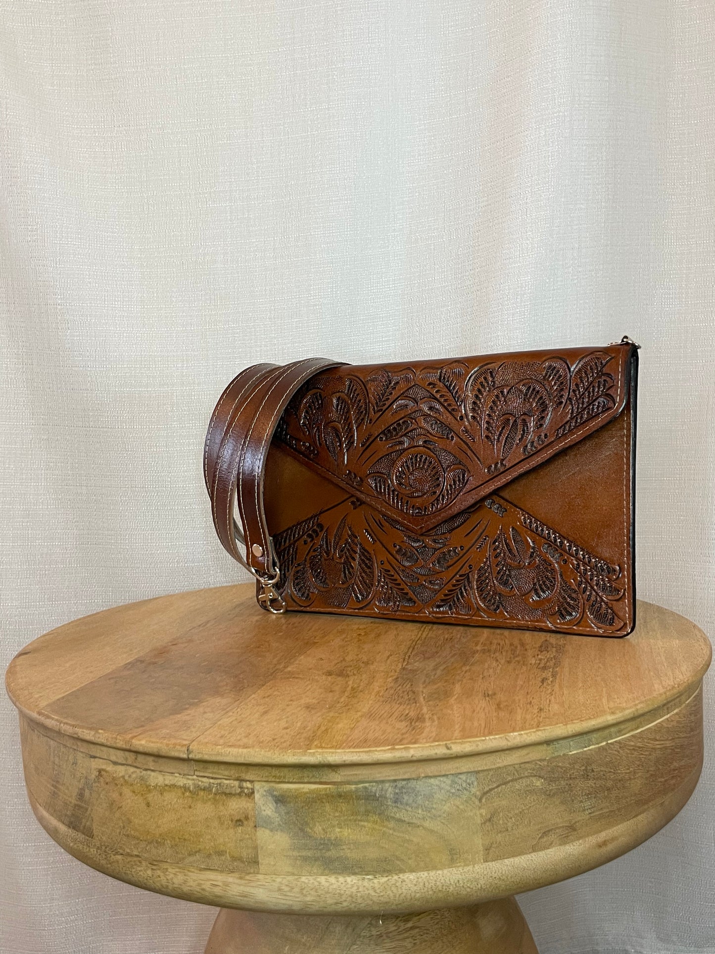 Dahlia Leather Clutch