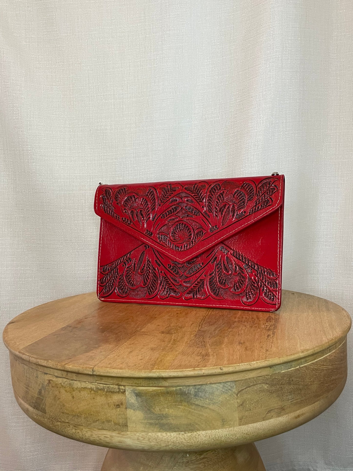 Dahlia Leather Clutch
