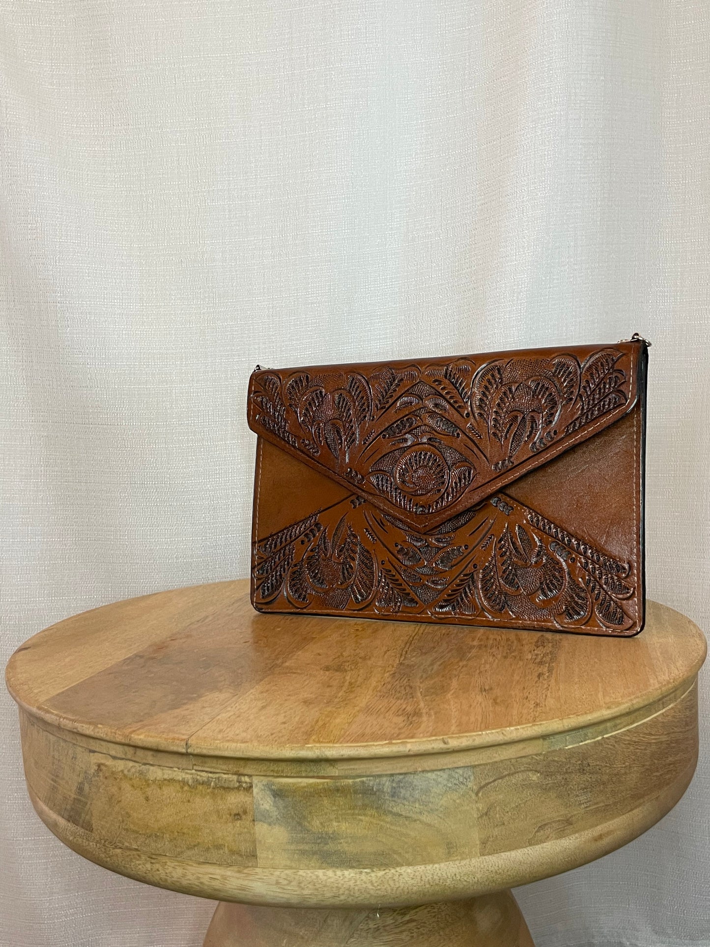 Dahlia Leather Clutch