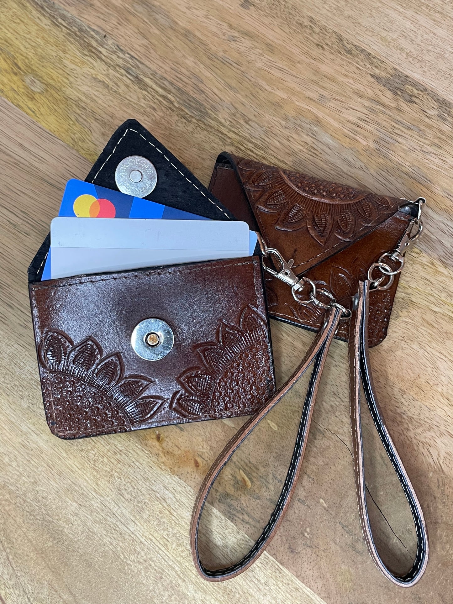 Yuku Leather Card Wristlets